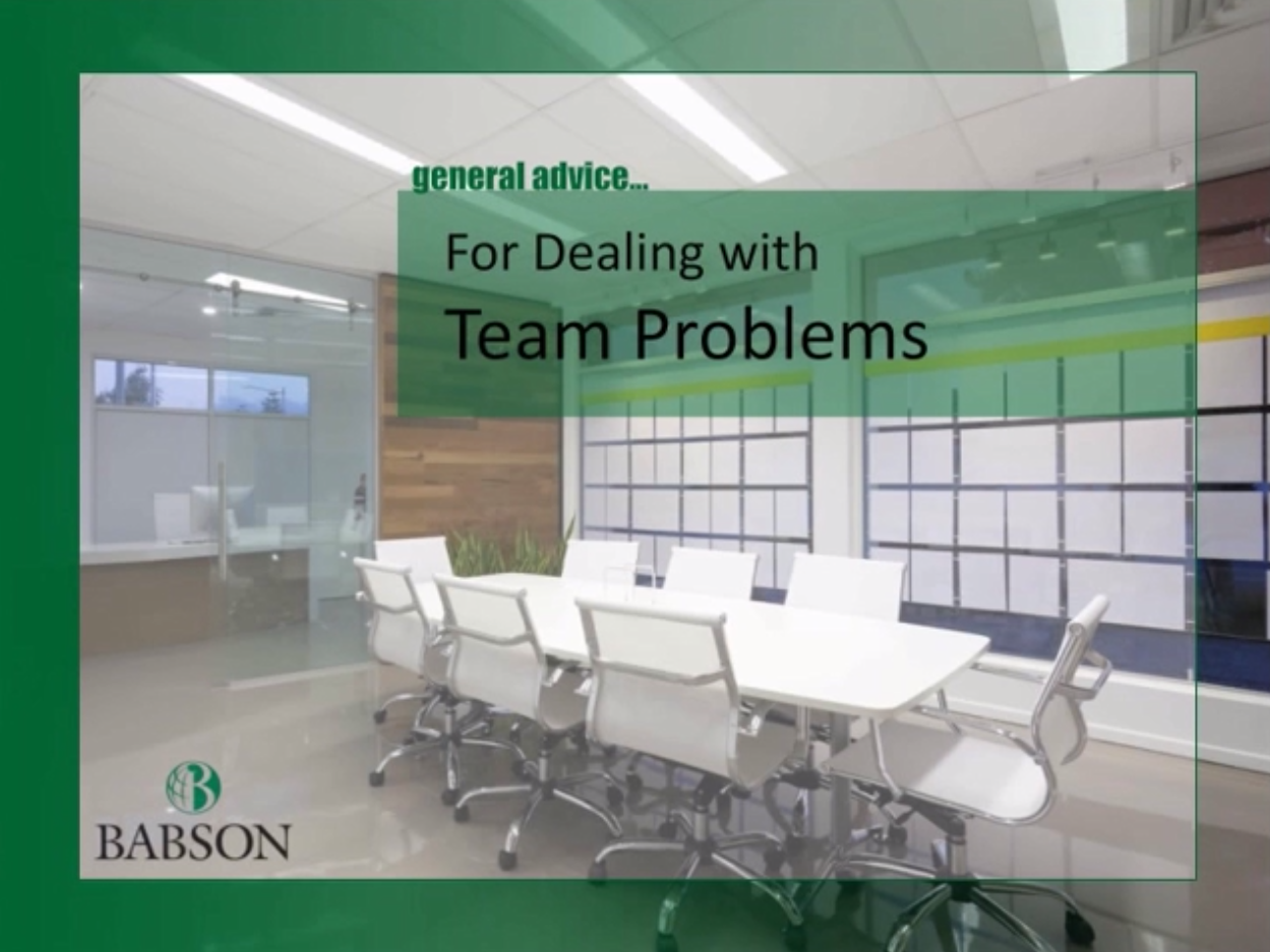 Team Addressing Behaviour Group Survial Guide - Babson College